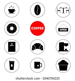 Coffee shop icon set