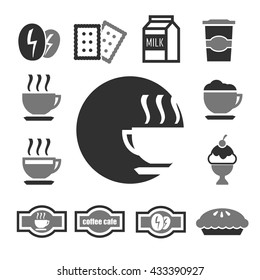coffee shop icon set