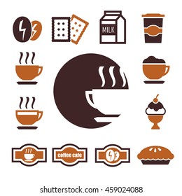 coffee shop icon set