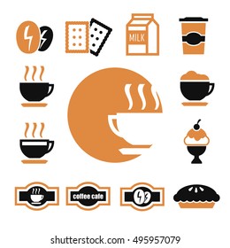 coffee shop icon set