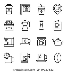 Coffee Shop icon set vector illustration