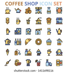 Coffee shop icon set for your creative design