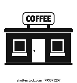Coffee shop icon. Simple illustration of coffee shop vector icon for web.