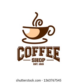 coffee shop icon symbol logo template. vintage coffee shop logo design