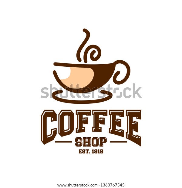 Coffee Shop Icon Symbol Logo Template Stock Vector Royalty Free 1363767545