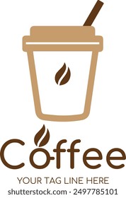 Coffee Shop Icon Template Design Vector Illustration