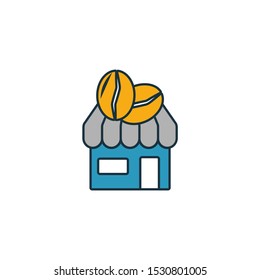 Coffee Shop icon. Thin line symbol design from coffe shop icon collection. UI and UX. Creative simple coffee shop icon for web and mobile.