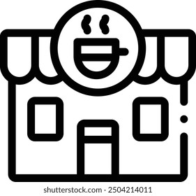 coffee shop icon. Thin Linear Style Design Isolated On White Background