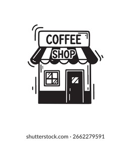 Icono de la cafetería. Ilustración de Vector