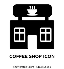 Coffee shop icon vector isolated on white background, Coffee shop transparent sign