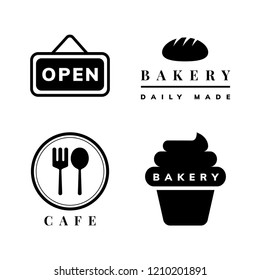 Coffee shop icon vector set