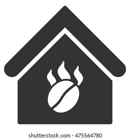 Coffee Shop icon. Vector style is flat iconic symbol, gray color, white background.