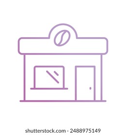coffee shop icon with white background vector stock illustration