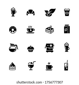 Coffee Shop Icons // Black Series 