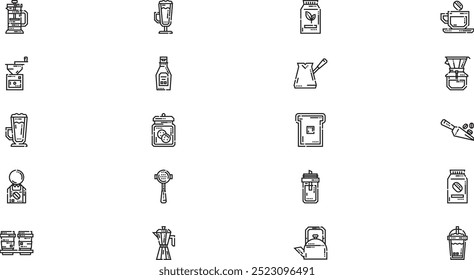 Coffee shop icons High-Quality Vector Icons Collection with Editable Stroke. Ideal for Professional and Creative Projects.