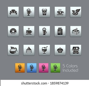 Coffee Shop Icons // Satinbox Series - The vector file includes 5 color versions for each icon in different layers.