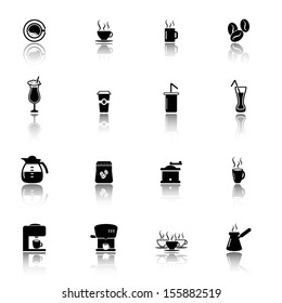 Coffee shop icons set