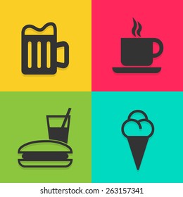 coffee shop icons set great for any use. Vector EPS10.