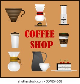 Coffee shop Icons vector