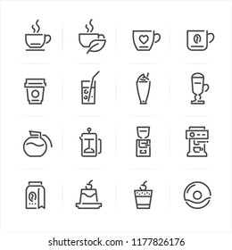 Coffee Shop icons with White Background 