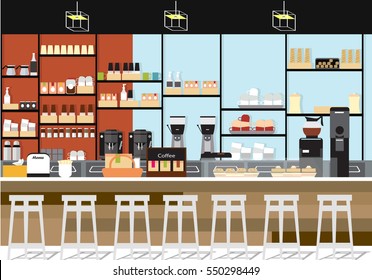 the coffee shop in the illustration