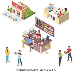 Coffee shop illustration degin sset