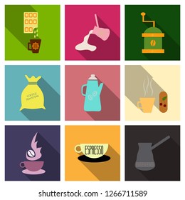 coffee shop illustration design elements vintage vector