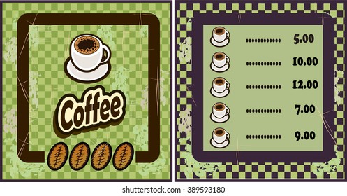 coffee shop illustration design elements vintage vector