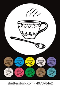 coffee shop illustration design elements vintage vector