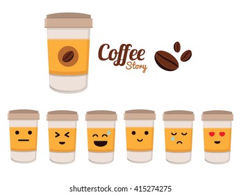 coffee shop illustration design elements vintage vector