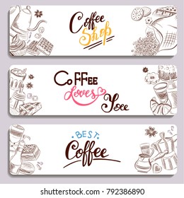 ilustración de cafetera elementos de diseño vintage vectorial