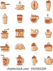 Coffee shop, illustration, vector on white background.