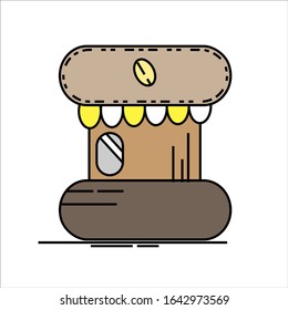 coffee shop ilustration vector.
can be used as logos, symbols and icons