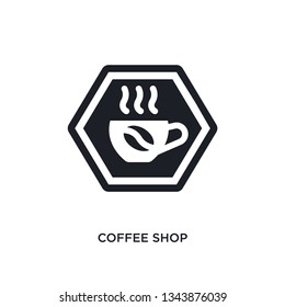 coffee shop isolated icon. simple element illustration from signs concept icons. coffee shop editable logo sign symbol design on white background. can be use for web and mobile