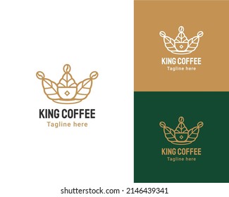 coffee shop king logo template