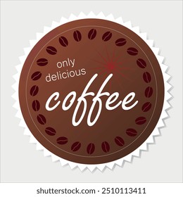 Coffee Shop Label Design, Vektorgrafik