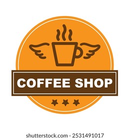 Rótulo da cafeteria, logo para o restaurante, logo para o café.