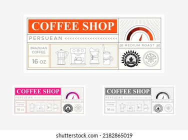 Coffee Shop Level with Technical Instruction - Stock Vector