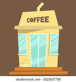 Coffee shop like Big Coffee Cup.Vector illustration