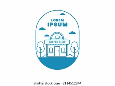 Diseño de ilustraciones planas de la línea de café