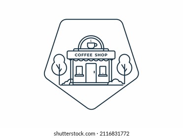 Diseño de ilustraciones planas de la línea de café