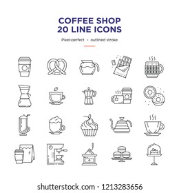 Coffee shop Line Icons