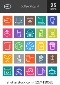 Coffee Shop Line Icons