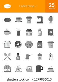 Coffee Shop Line Icons