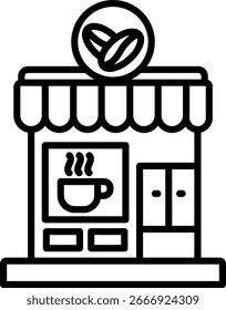 Línea de cafetería Vector Icon Design