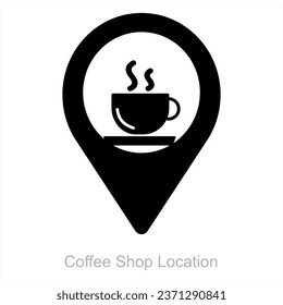 Coffee Shop Location icon concept