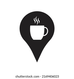 Coffee shop location icon design. vector illustration