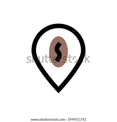 Coffee shop location line icon. Pixel perfect fully editable vector icon suitable for websites, info graphics and print media.