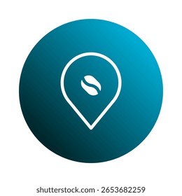 Coffee shop location pinpoint icon design: perfect for coffee enthusiasts looking for nearby cafes