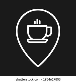 Coffee shop, location, tea icon vector image. Can also be used for Maps and Location. Suitable for use on web apps, mobile apps and print media.